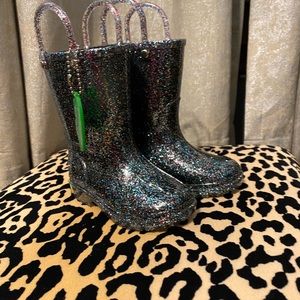 Kids Glitter Rain Boots